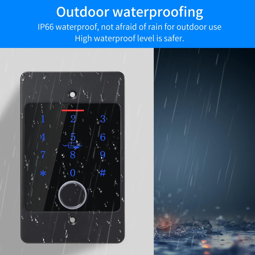 Tuya Wifi Standalone Fingerprint Access Control Keypad Metal
