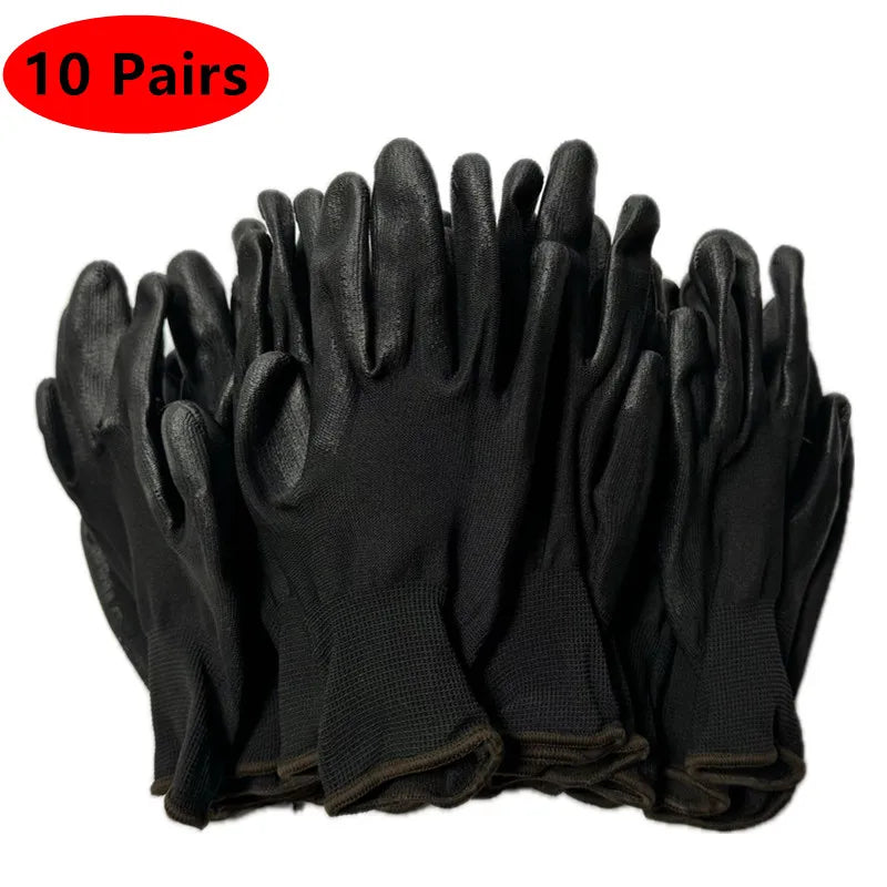 10/30 Pair Logo Free Polyurethane Gloves Safety Work Gloves Repair