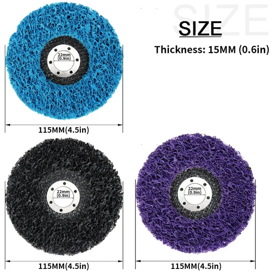 Poly Strip Disc & Grinding Wheel 100/115/125mm – Paint & Rust Removal