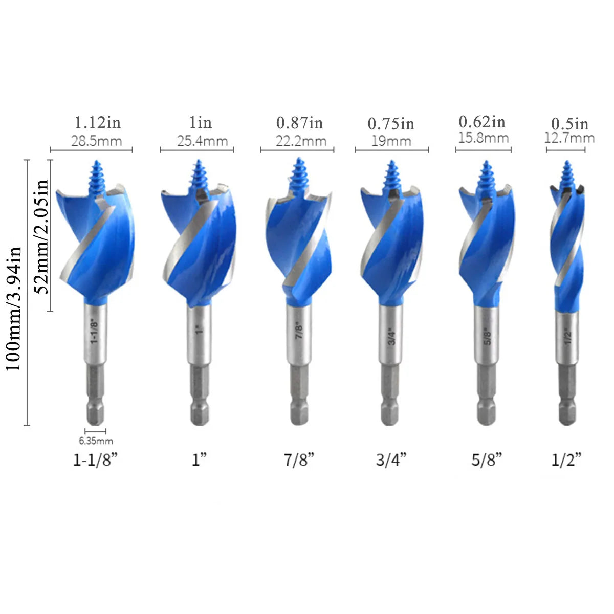 Woodworking Drilling Set,Four Slot Four Blade Drill Bit