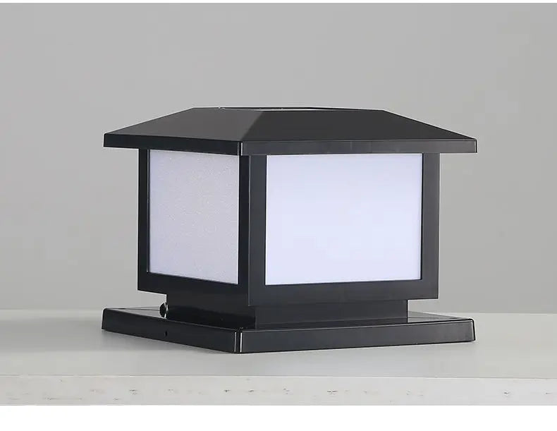 Timed LED Solar Outdoor Light Pillar Solar Lights Waterproof Thick