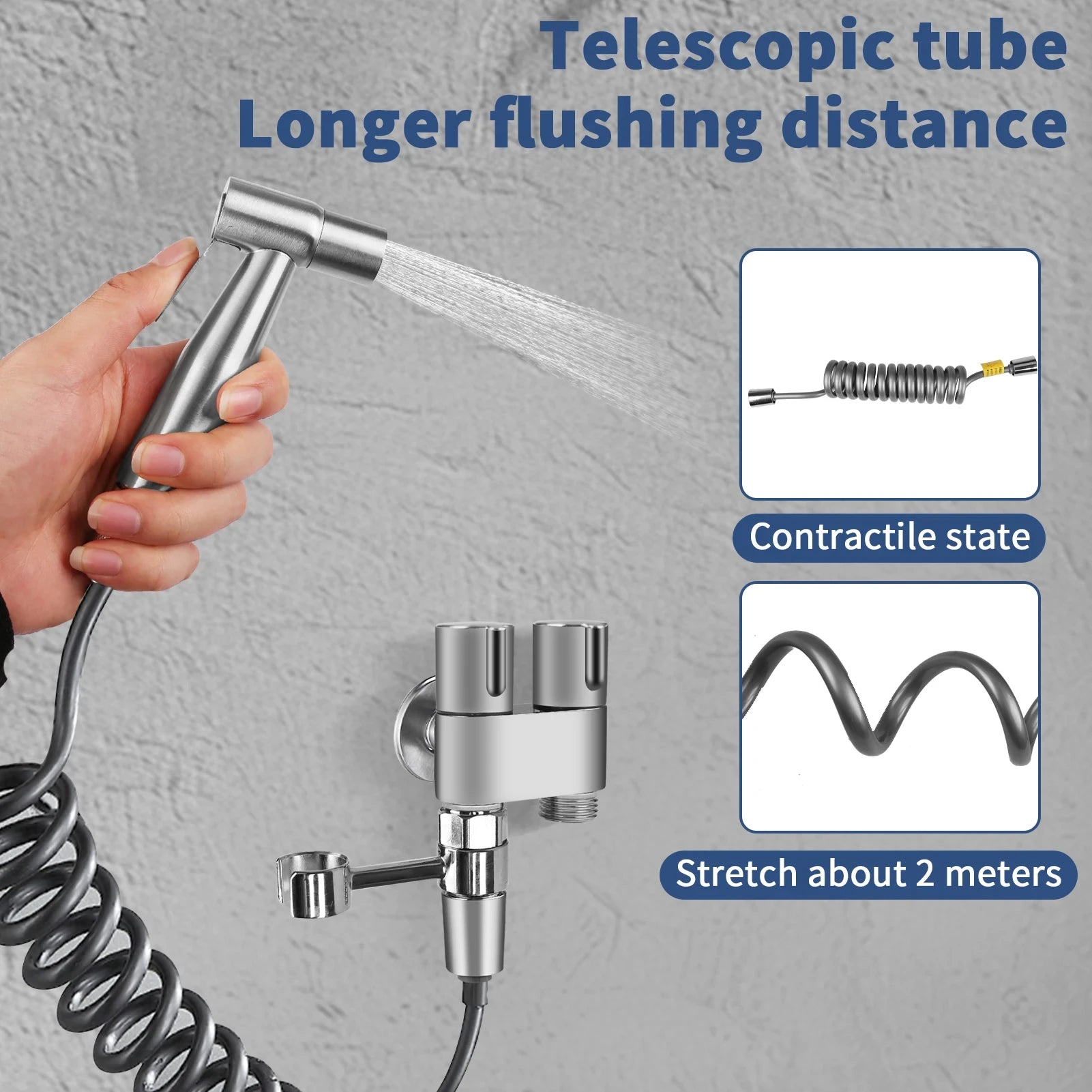 Handheld Bidet Toilet Sprayer Set – Stainless Steel Bathroom Spray Gun