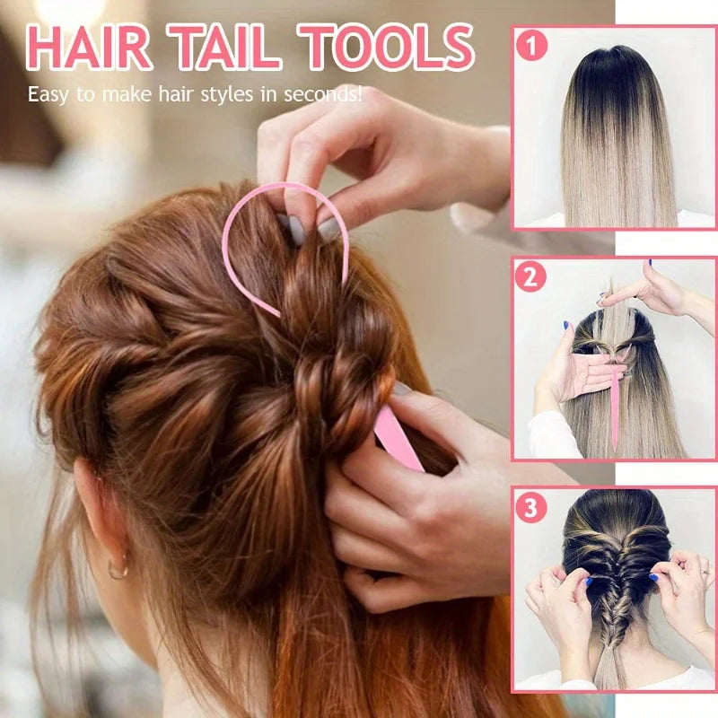 4/5pcs/Set Hair Loop Tool Set 2pcs French Braid Tool Loop 1pc Rat