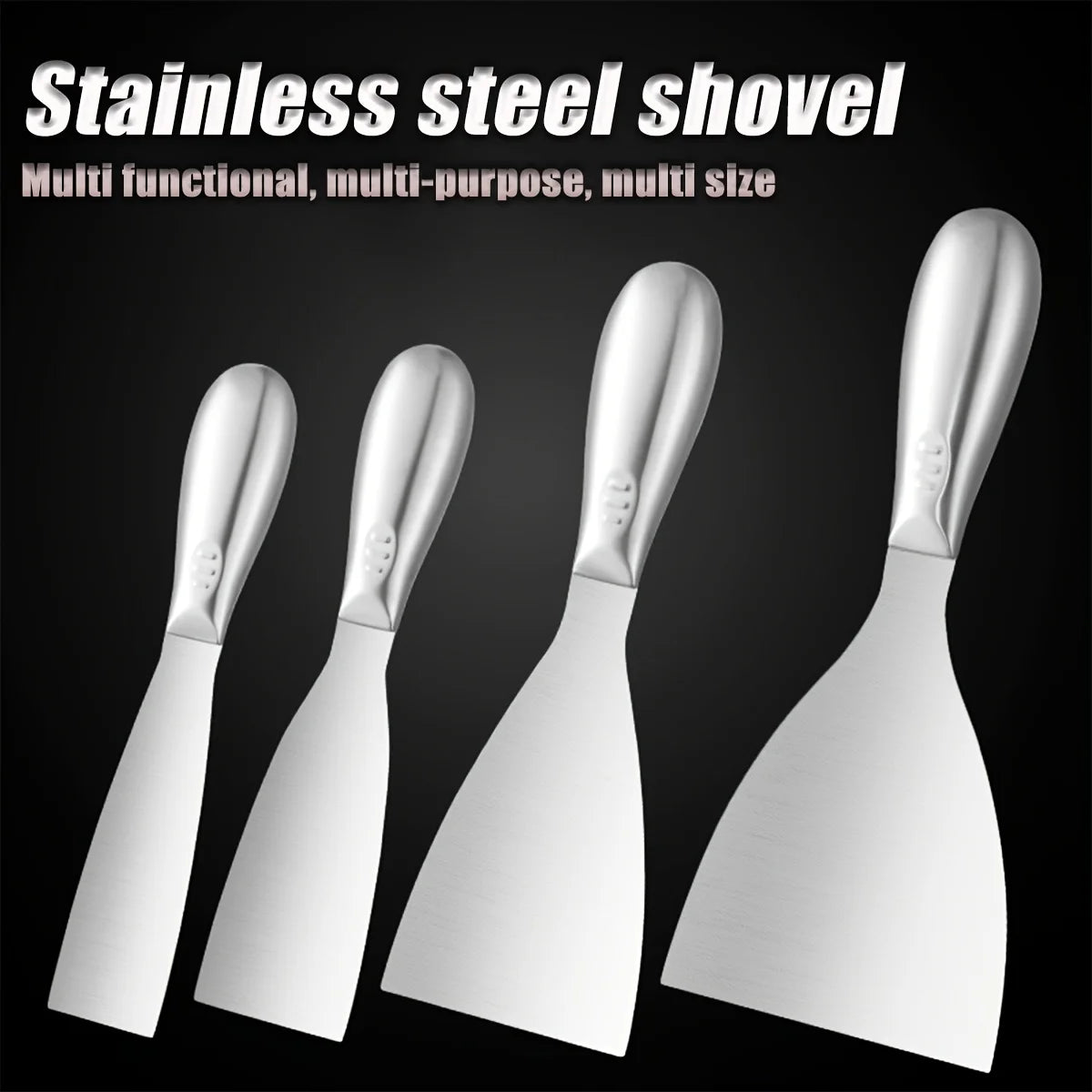 Premium Polished All-Stainless Steel Scraper Tool for Drywall