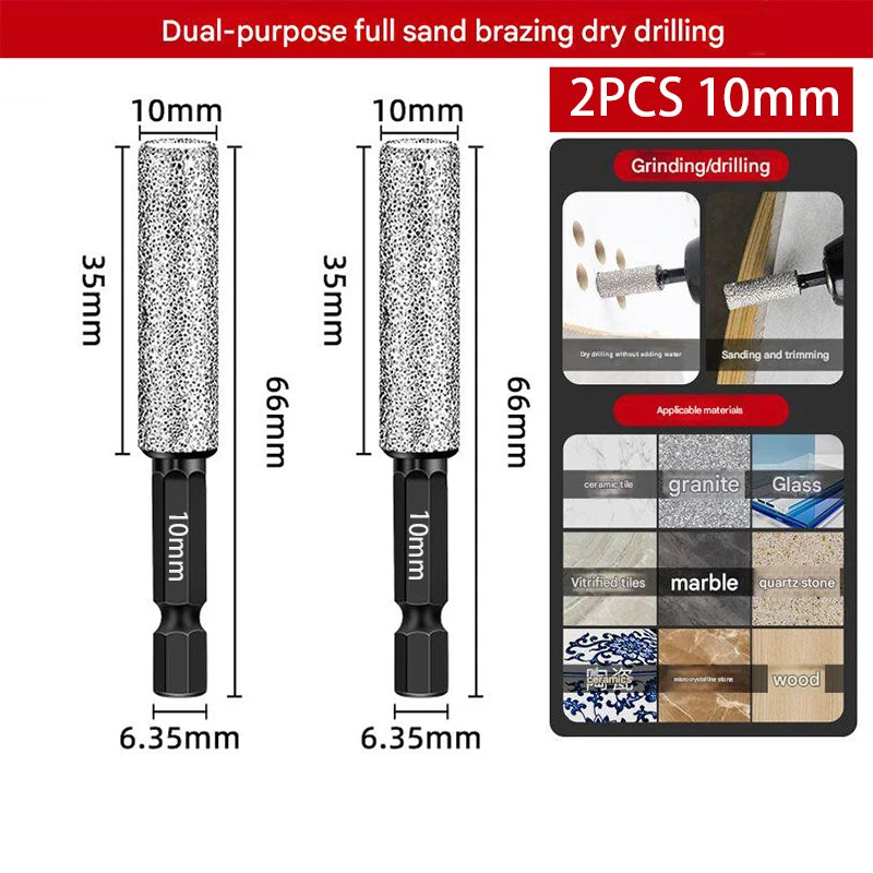 10/4/1PCS Dry Diamond Milling Drill Bits Enlarging Hole Dry Drilling