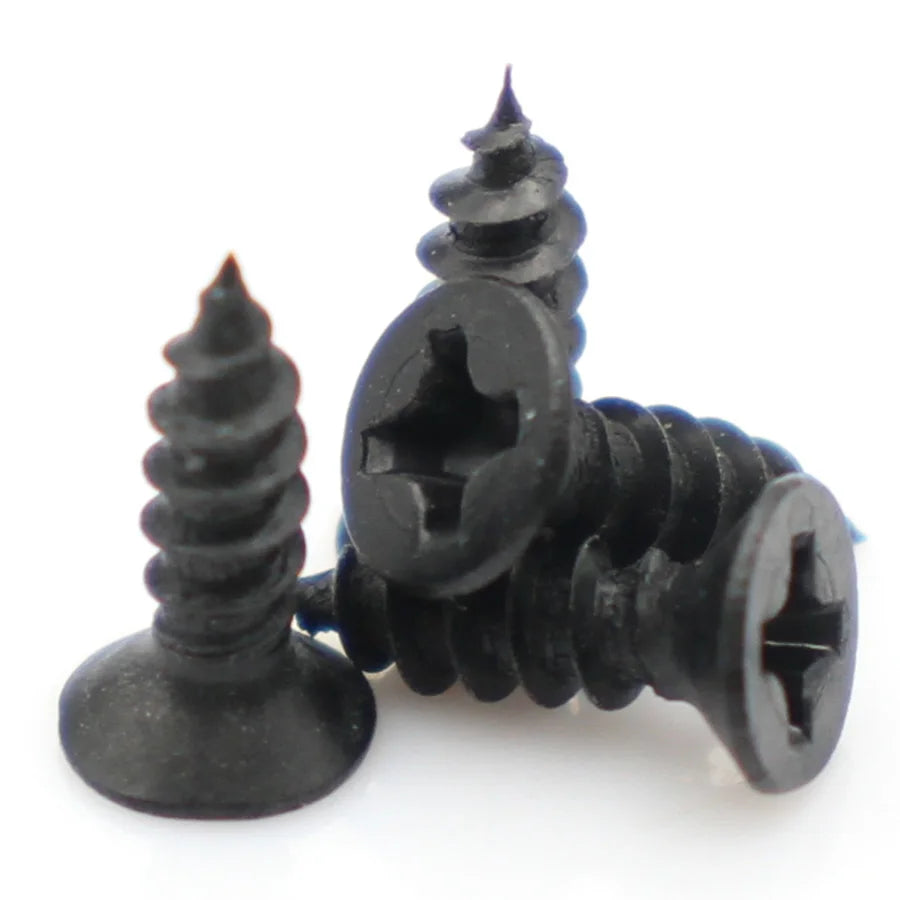 20/50pcs M2 M2.6 M3 M4 M5 M6 GB846 Black Zinc 304 Stainless Steel