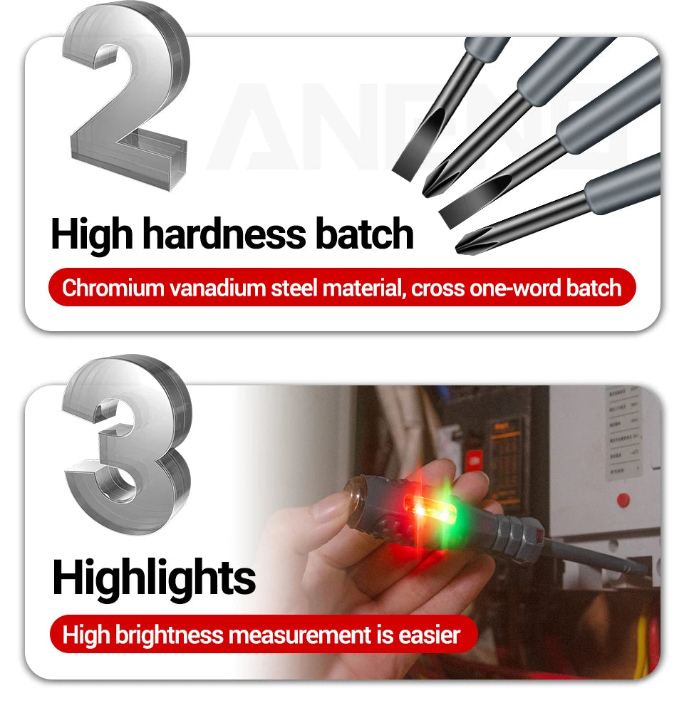 ANENG B05 Word/cross Screwdrivers Neon Bulb Indicator Meter Electric