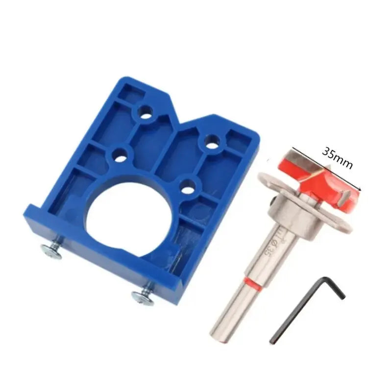 35mm Hinge Hole Drilling Guide Locator Hinge Drilling Jig Drill Bits