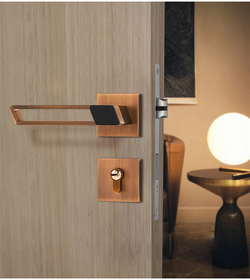 Interior Zinc Alloy Silent Anti-theft Door Lock Security Mute Door