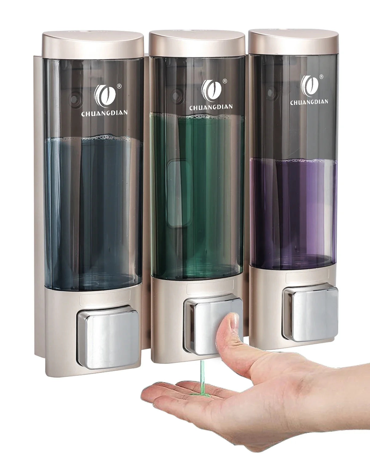 Wall Soap Shampoo Dispenser Bathroom Shower Gel Dispenser Kitchen