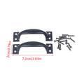 2Pcs Door Handle+8pcs Screws Iron Door Handle Gate Handle Pull For