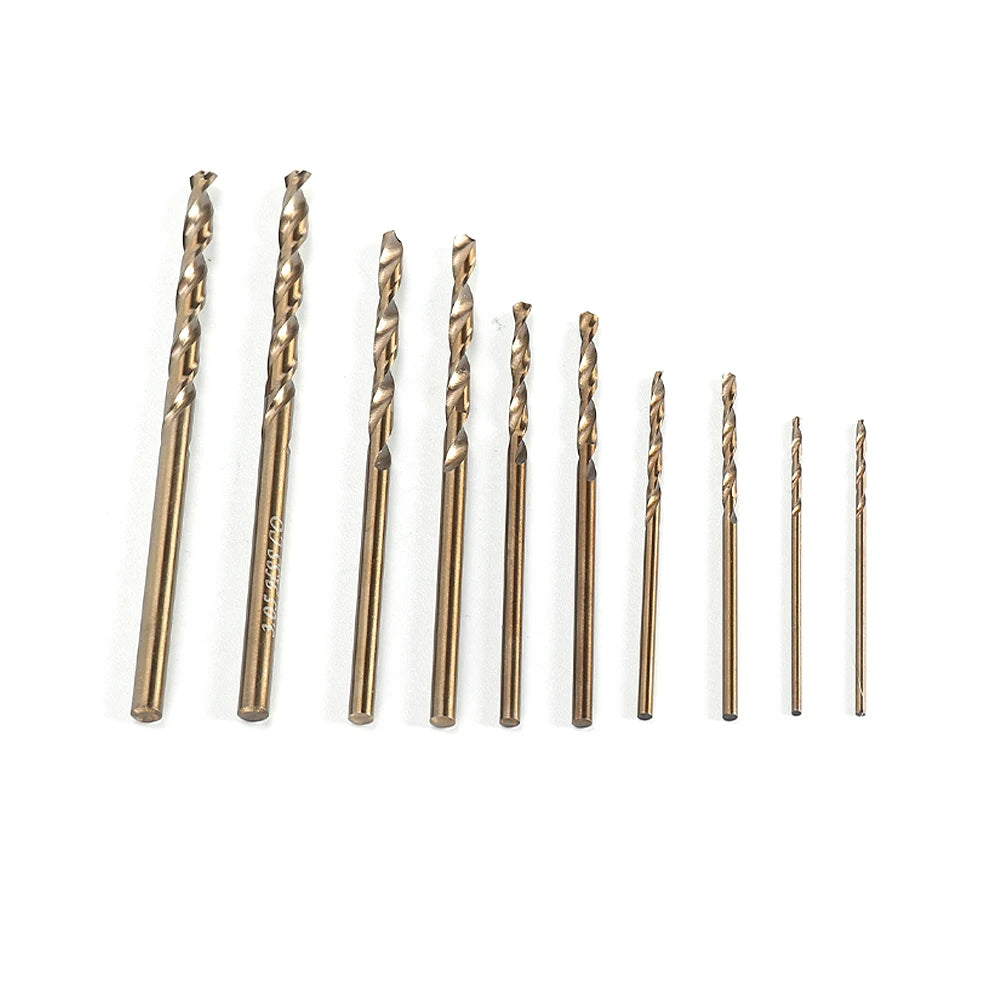 10pcs HSS M35 Cobalt Drill Bit 1mm 1.5mm 2mm 2.5mm 3mm Used For