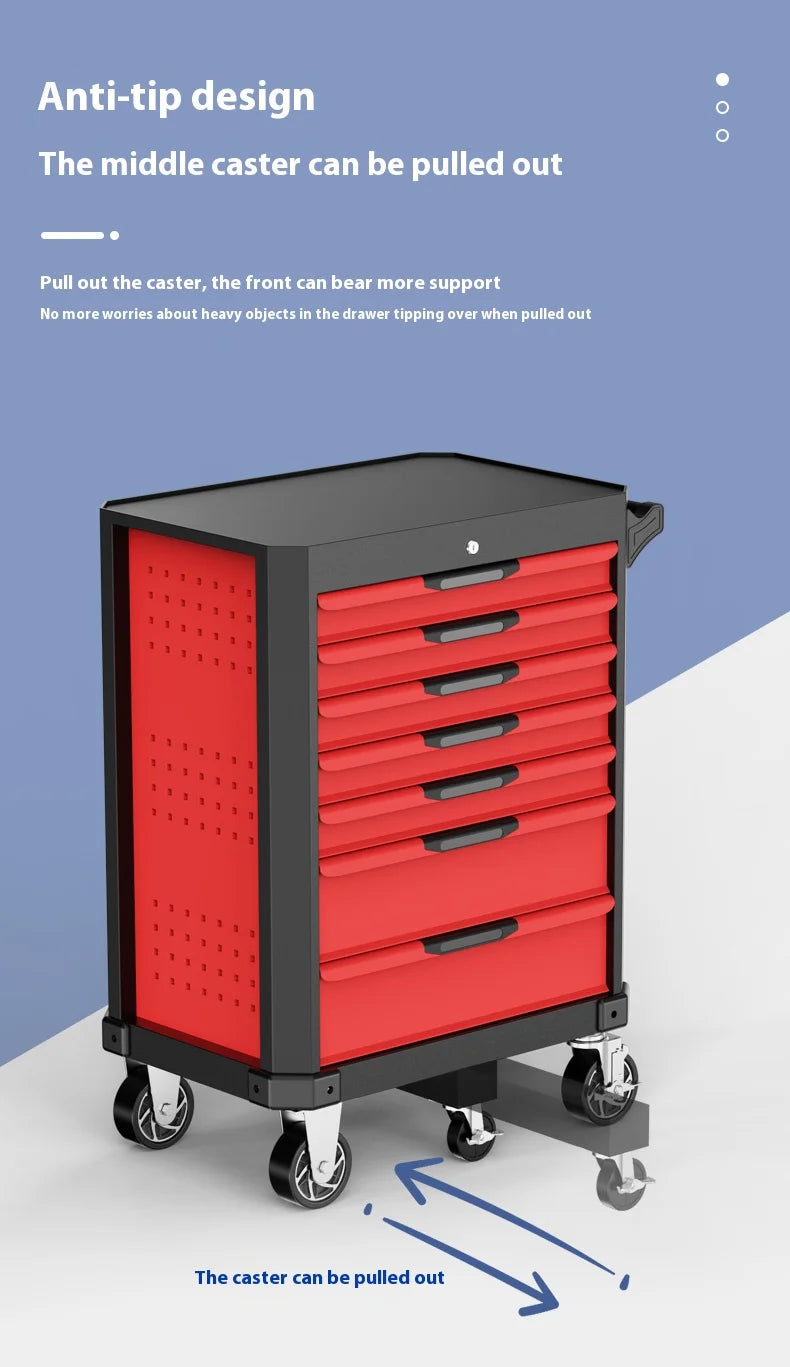 Heavy-Duty 7-Drawer Workshop Tool Cabinet with Lock