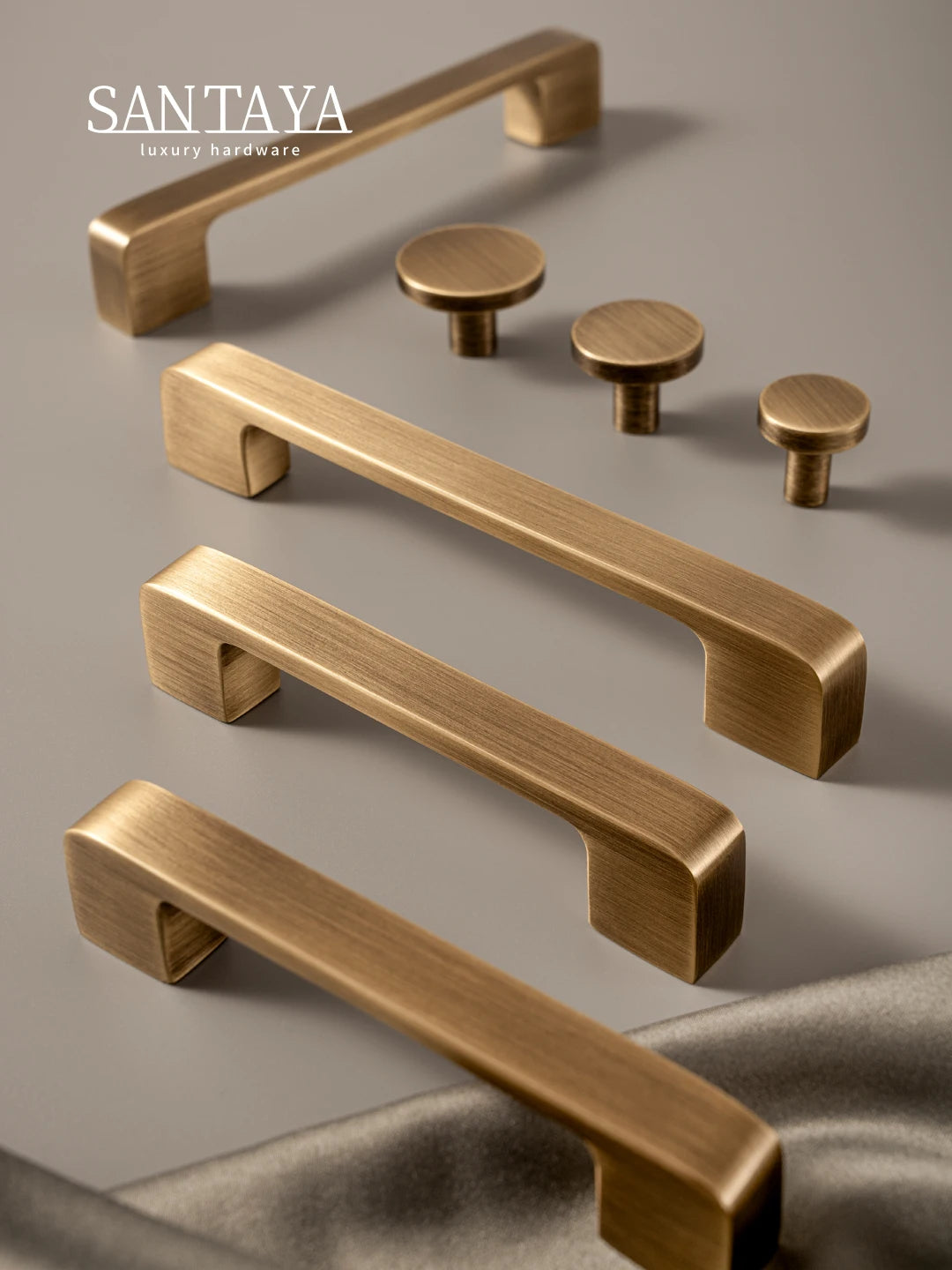 Santaya Bronze Brass Handle For Furniture Wardrobe Door Drawer Knob...