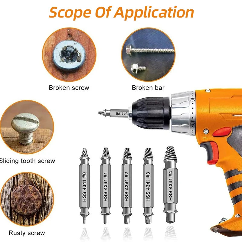 Hss S2/4341/CO Titanium Extractor Remover Drill Bit Disassemble