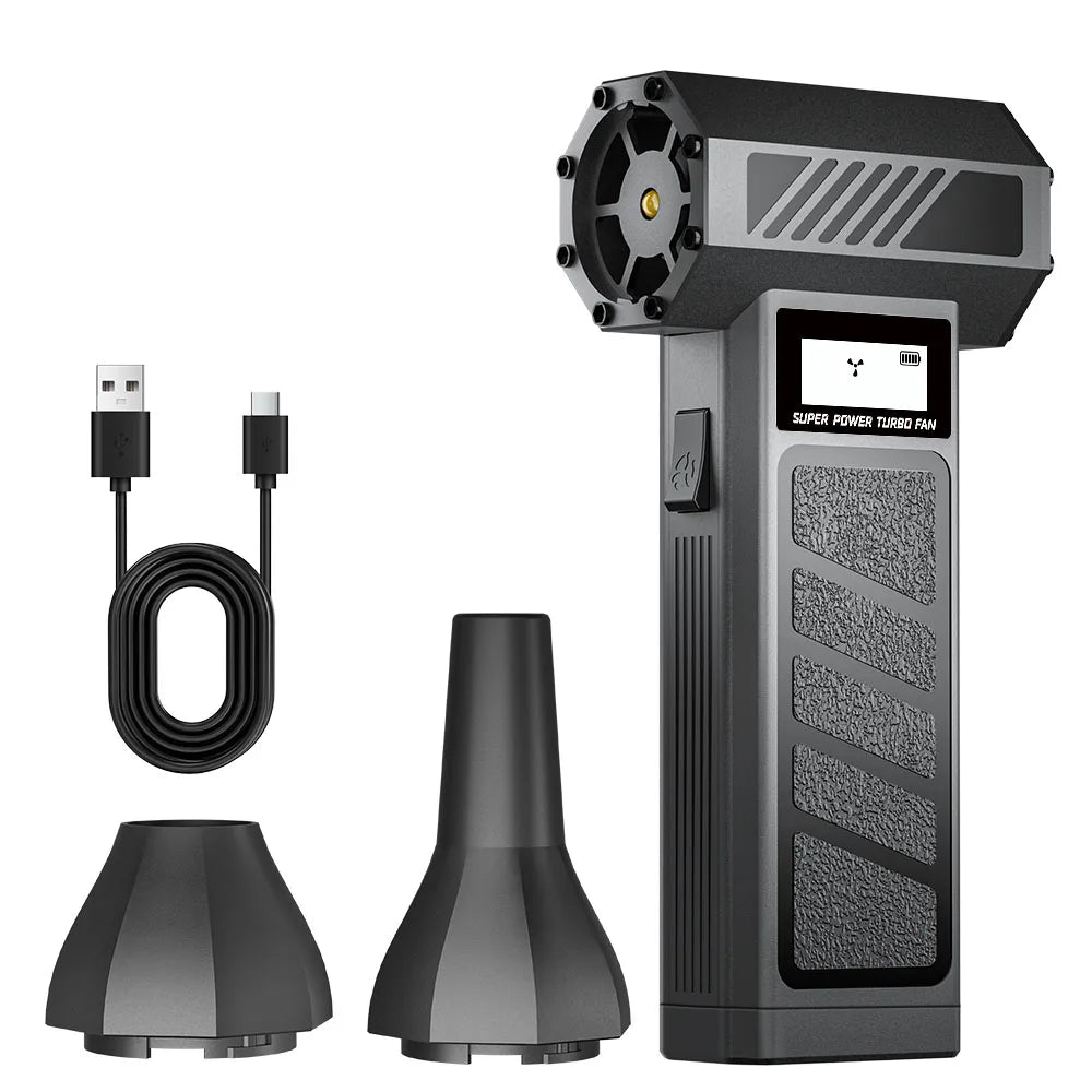 130000RPM Turbo Electric Air Duster – Type-C Rechargeable 5 Nozzles