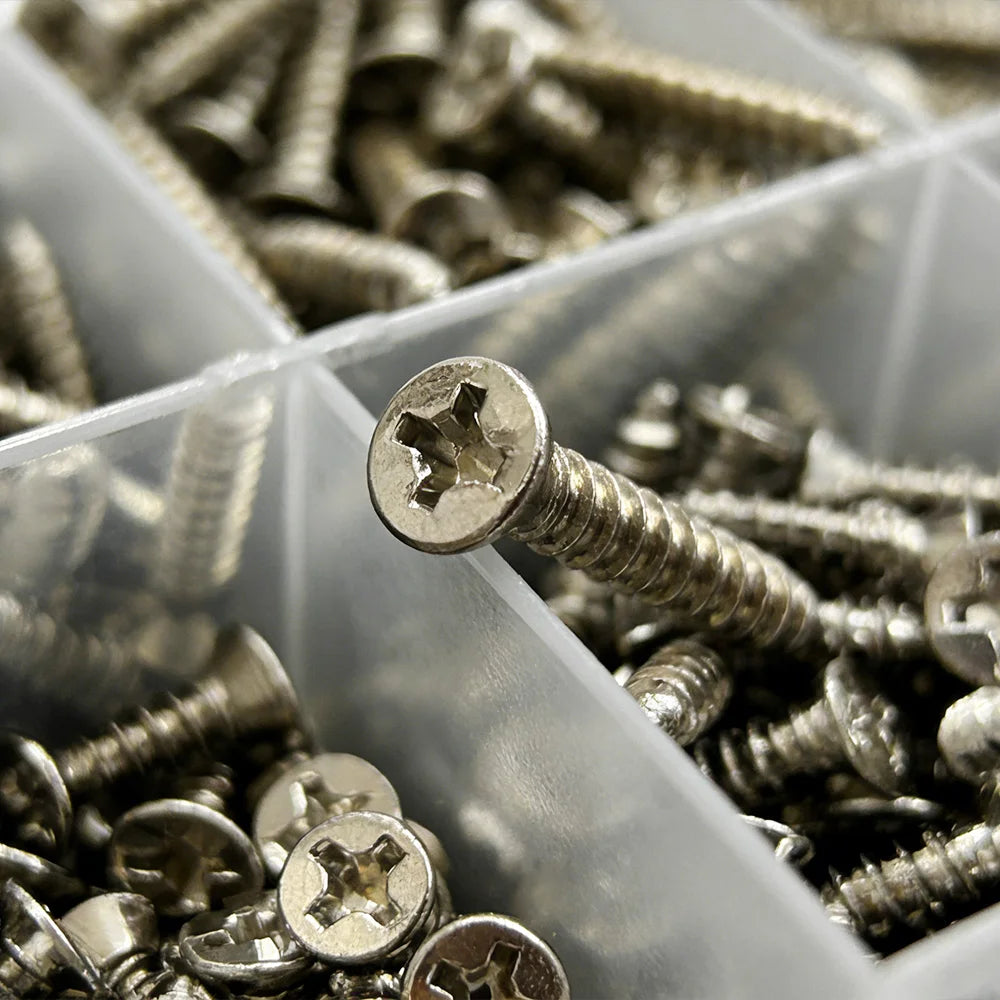 400-piece M3 stainless steel self-tapping screw set, 6mm, 8mm, 10mm