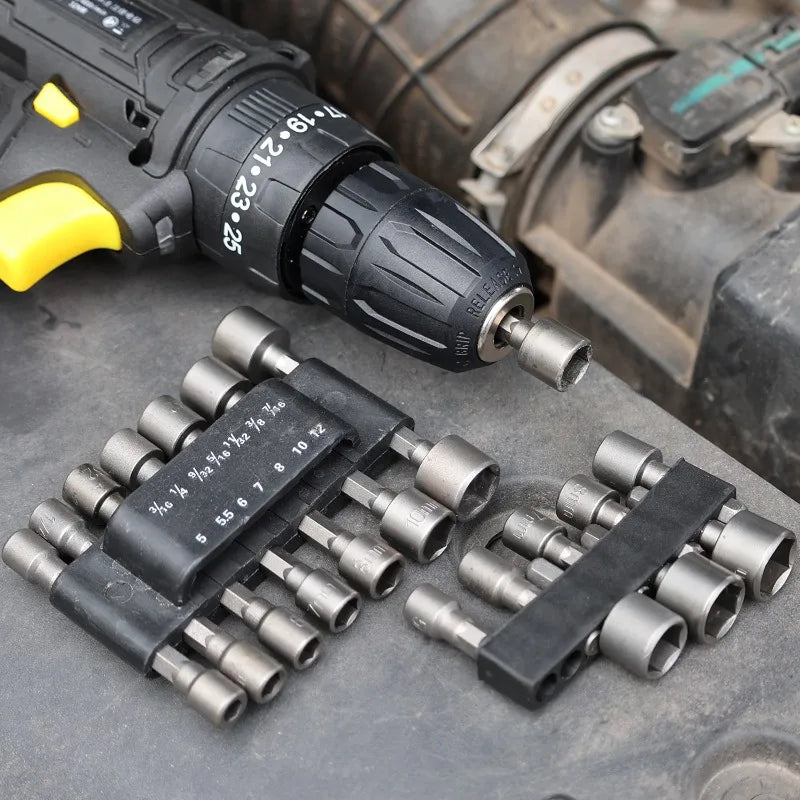 Hex Shank Hexagon Nut Driver Drill Bit Steel Socket Electric