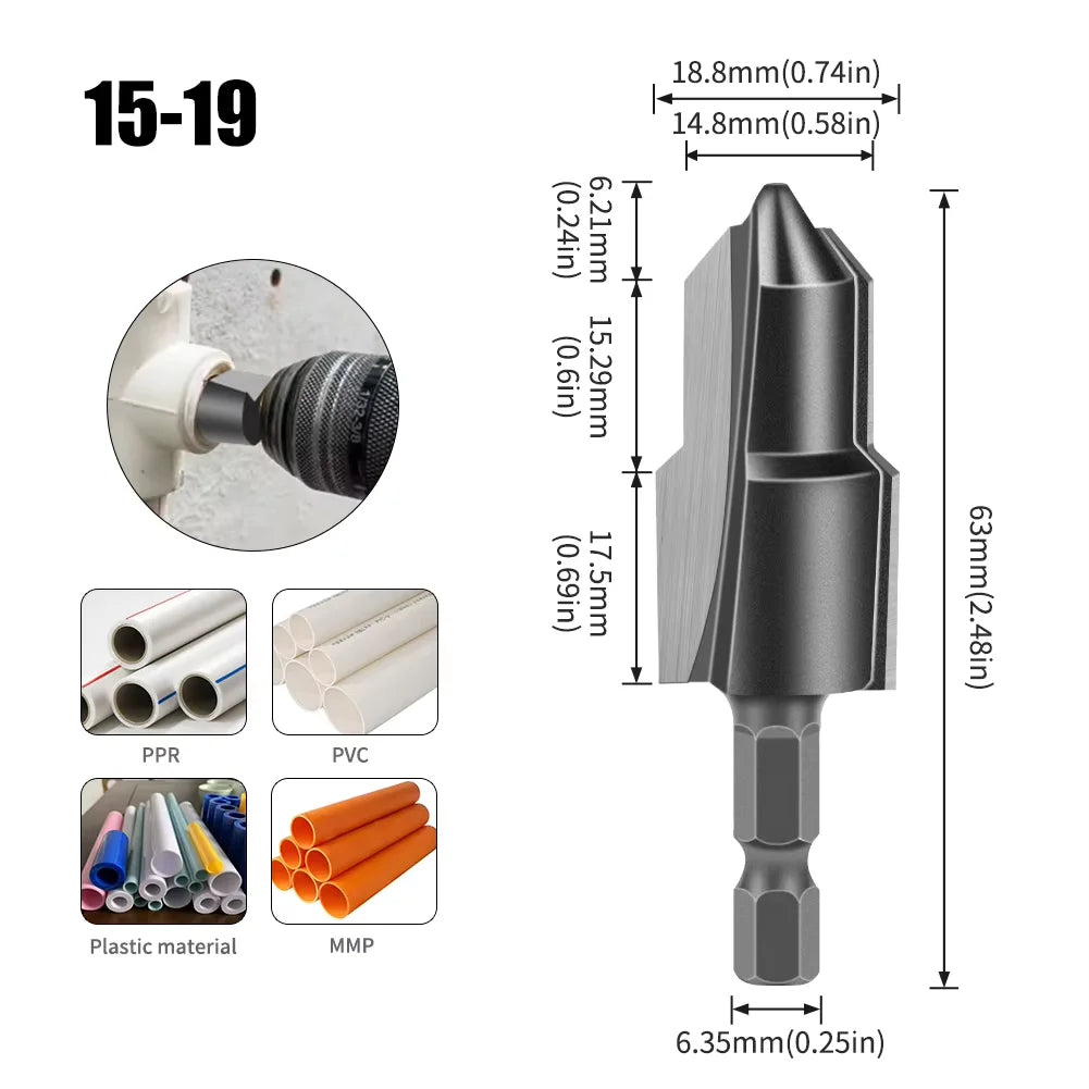 1-3Pcs PPR Lifting ,Tungsten Steel Blad Stepped Drill Bit