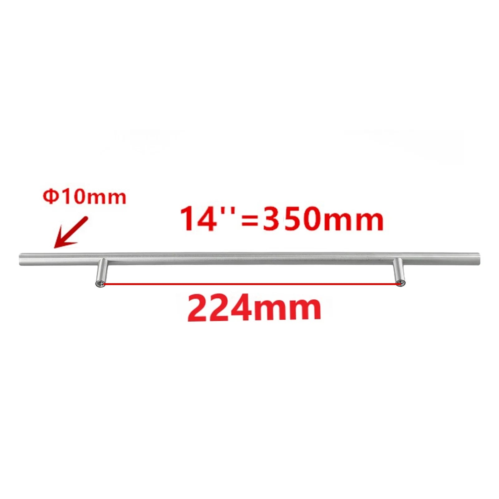 2-14 Inches Handles Stainless Steel Silver T-Type Drawer Cabinet