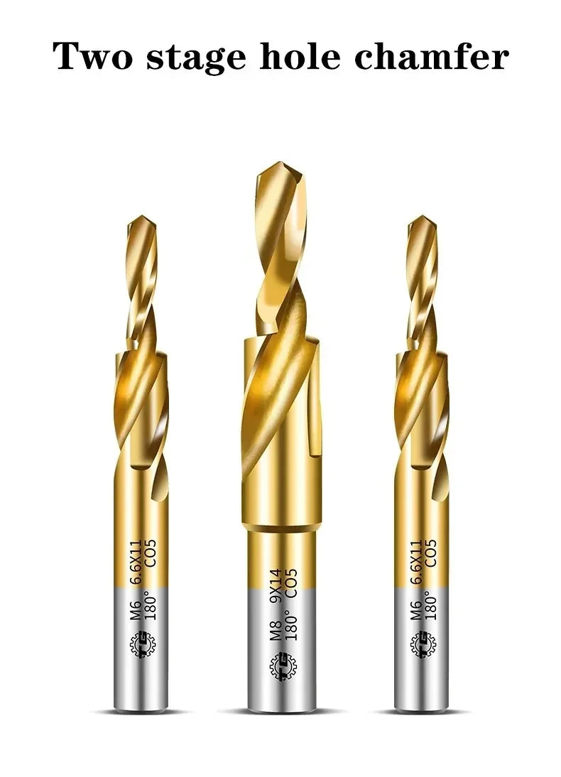 TG HSS M35 Step Drill Bit for Aluminum Copper Iron Mold Wood Plastic