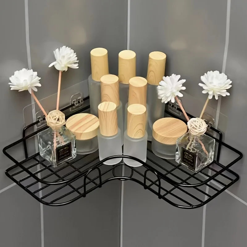 Bathroom Shelf, Shower Caddy Rack, Bathroom Kitchen No Punching