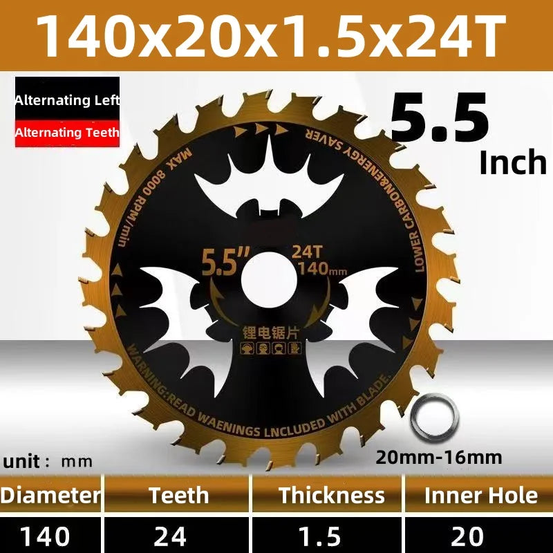 Circular Saw Blade for Wood Cutting – 4" to 7.25" Electric Woodworking Saw Blade 24T Alloy 110–185mm