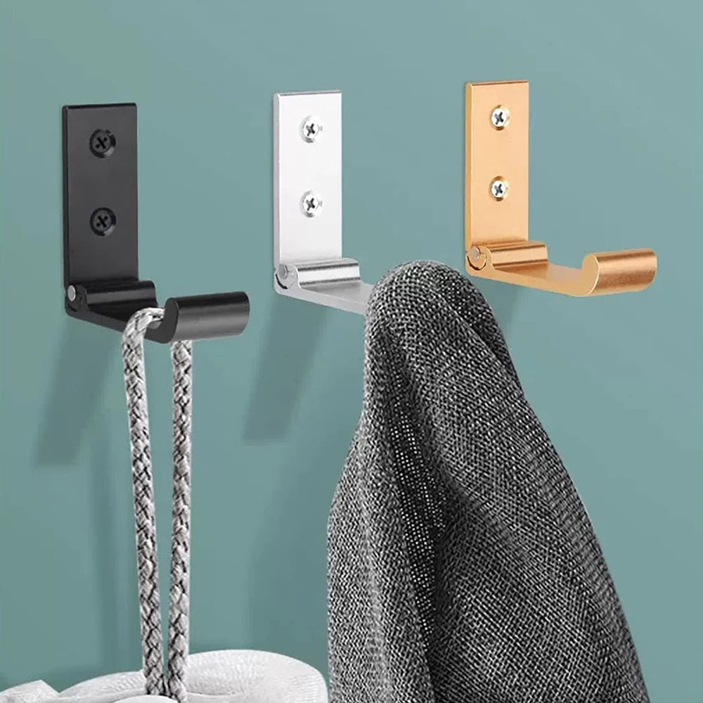4Pcs Folding Coat Hooks Heavy Duty Aluminum Wall Mount Clothes Rack...