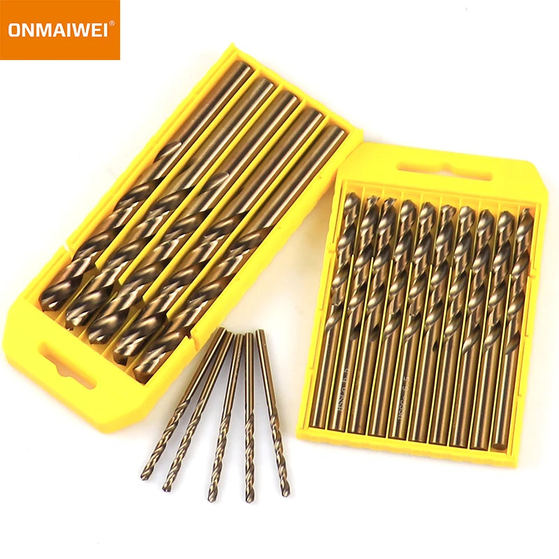 5-10pcs 1-13mm HSS M35 Cobalt Twist Drill Bit Set Solid Tungsten Bits