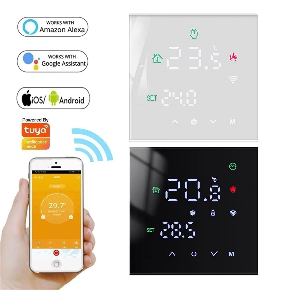 Tuya WiFi Smart Thermostat – LCD Touch Screen for Floor & Gas Heating