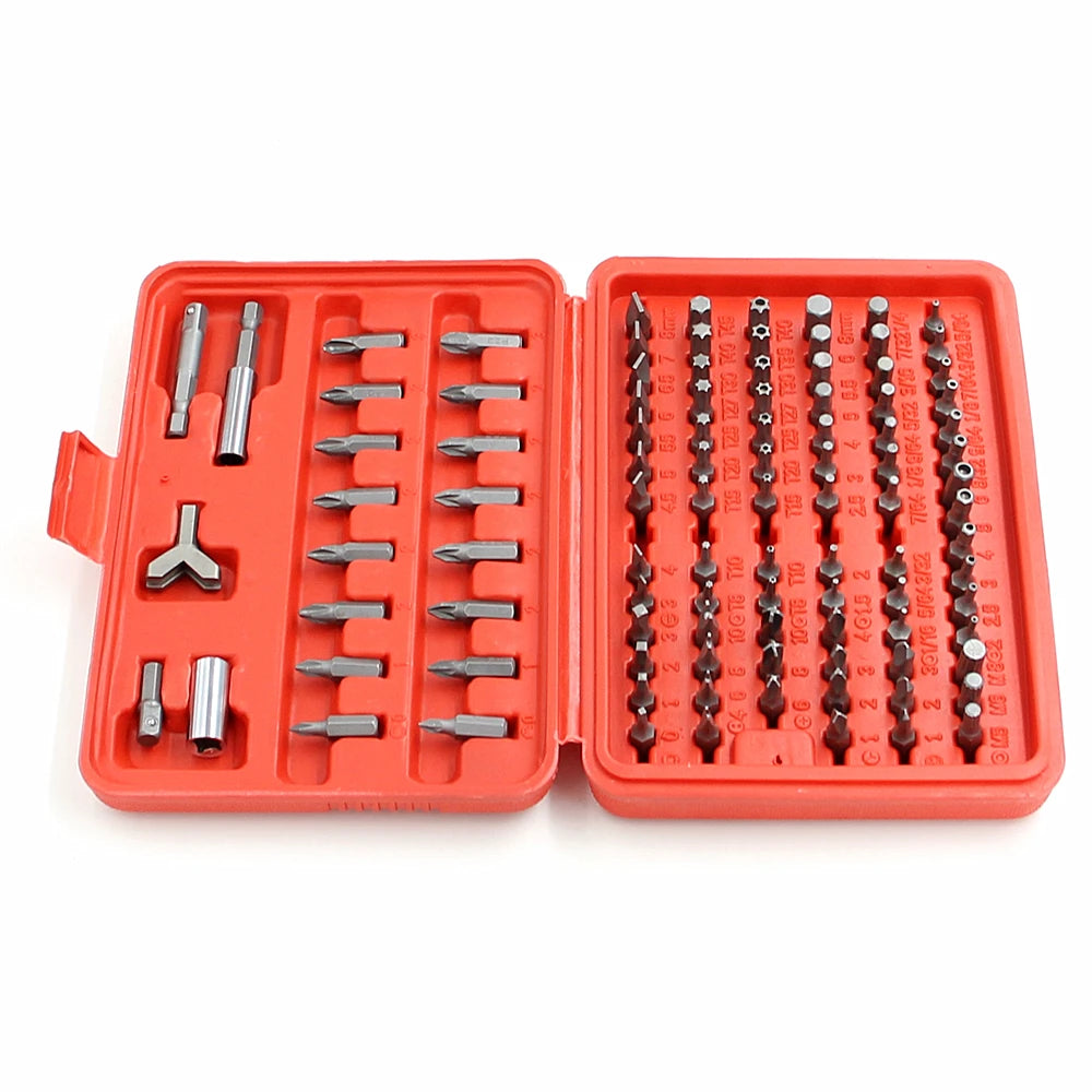 100-Piece Screwdriver Bit Connection Rod & Sleeve Set — Bulk Worksh