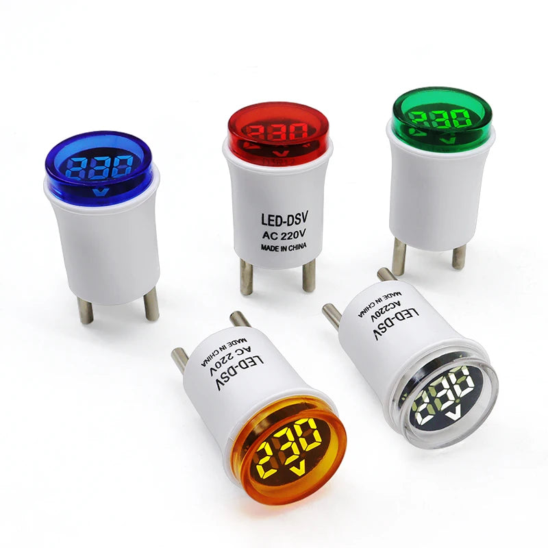 AC50-500V Digital Round LED Display Volt Tester Detector Voltmeter