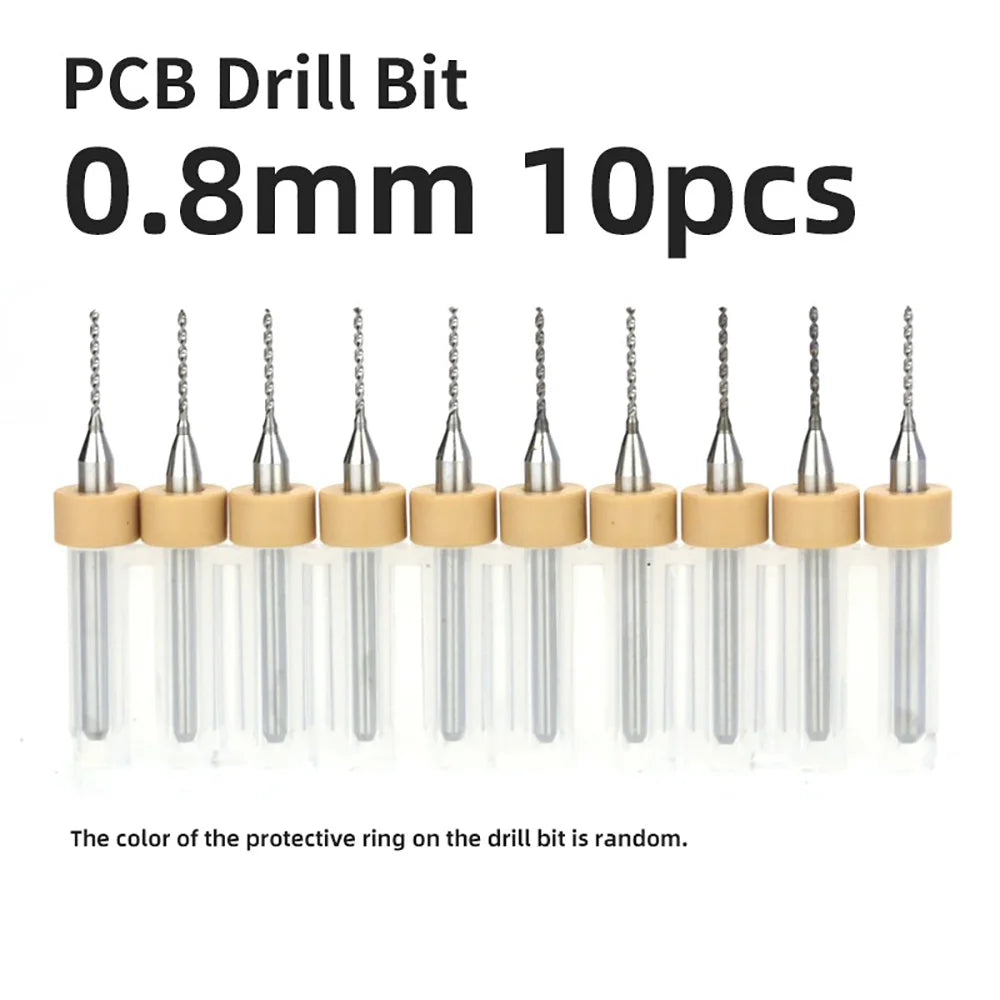 10pcs 0.3mm-1.0mm Mini Drill Bit Set Carbide Gun Drill Bit Micro