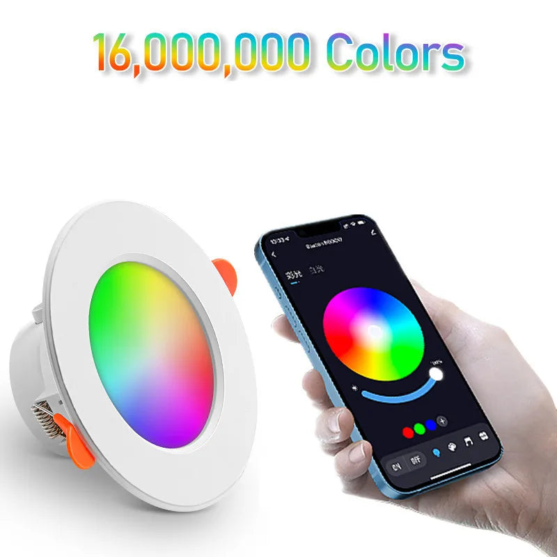 TUYA  LED Downlight Dimmable AC85-265V 10W 15W  Intelligent Graffiti