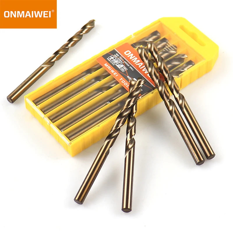 5-10pcs 1-13mm HSS M35 Cobalt Twist Drill Bit Set Solid Tungsten Bits
