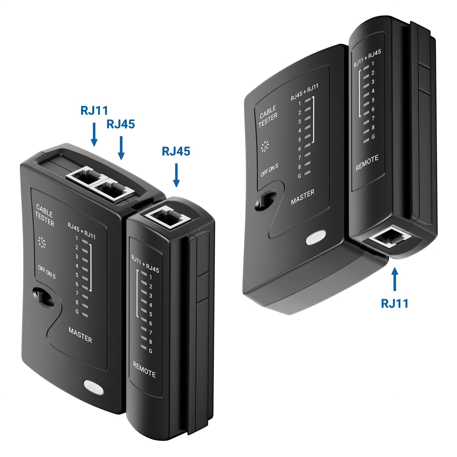 ZoeRax LAN Cable Tester – RJ45 Cat5/6/6A/7 UTP & RJ11/RJ12