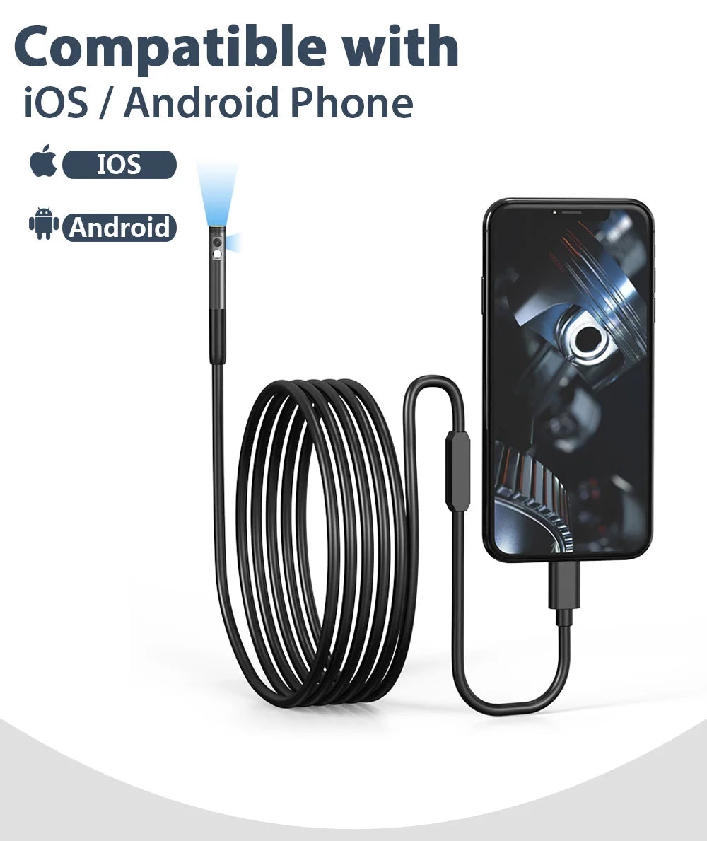2MP Industrial Endoscope Camera Single/Dual Lens Mini Inspection