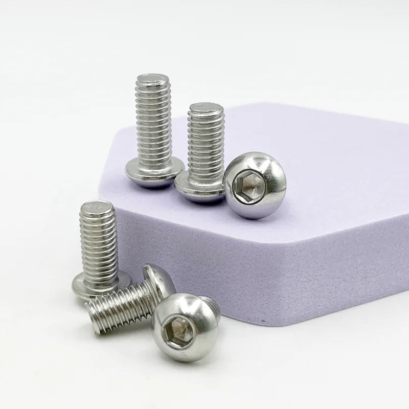 M2 M2.5 M3 M4 M5 M6 M8 M10 Button Head Socket Cap Machine Bolts Screw