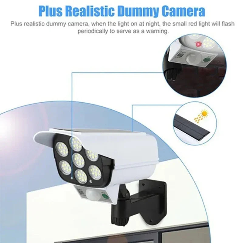 77LED Solar Light Simulation Security Dummy Camera Motion Sensor