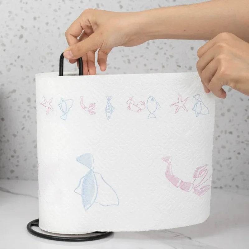 Bathroom accessories Vertical Wrought Iron Tissue Holder Creative