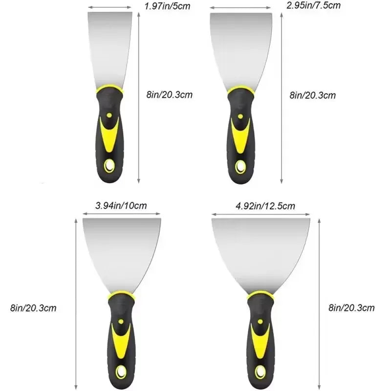 2/3/4/5 Inch Stainless Steel Putty Knife Scraper Shovel Paint Tools