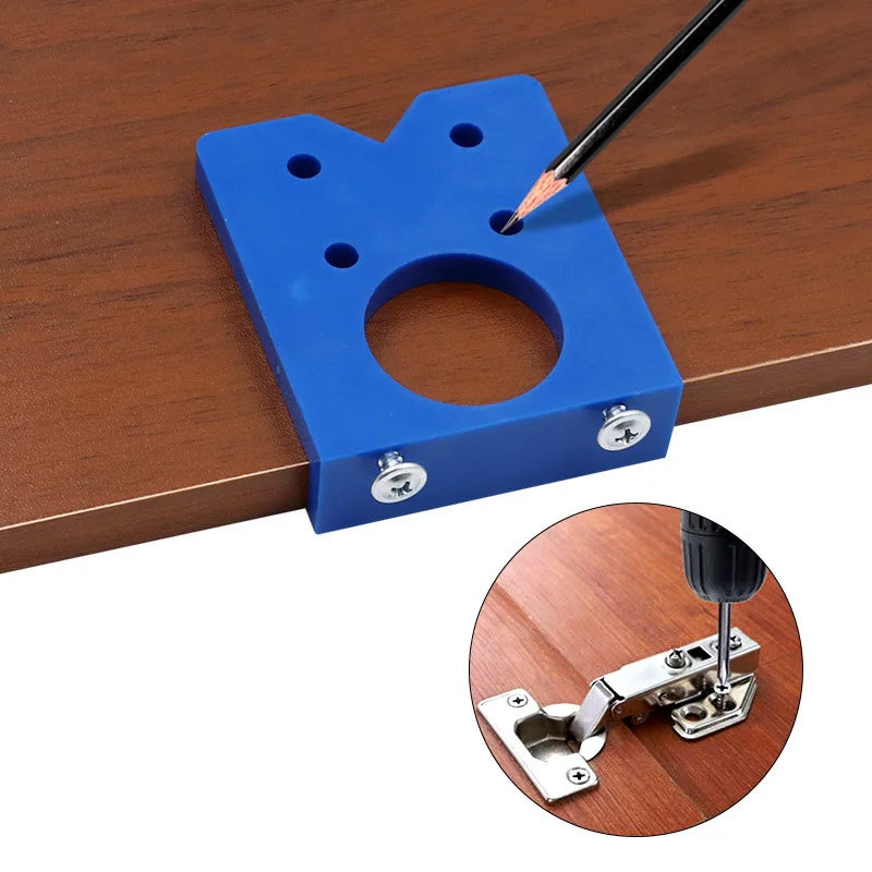 35mm Hinge Hole Drilling Guide Locator Hinge Drilling Jig Drill Bits