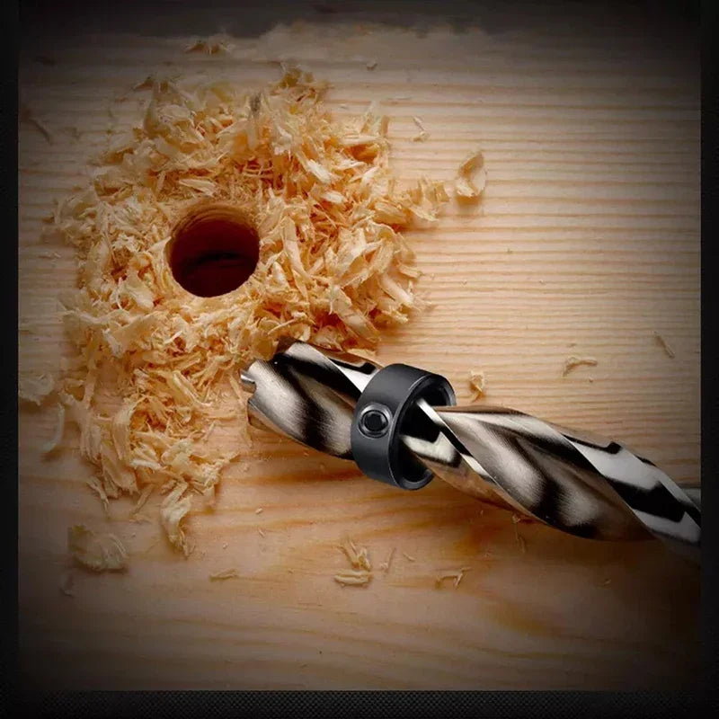 7/8pcs Woodworking Drill Locator 3-16mm Shaft Depth Collars Ring