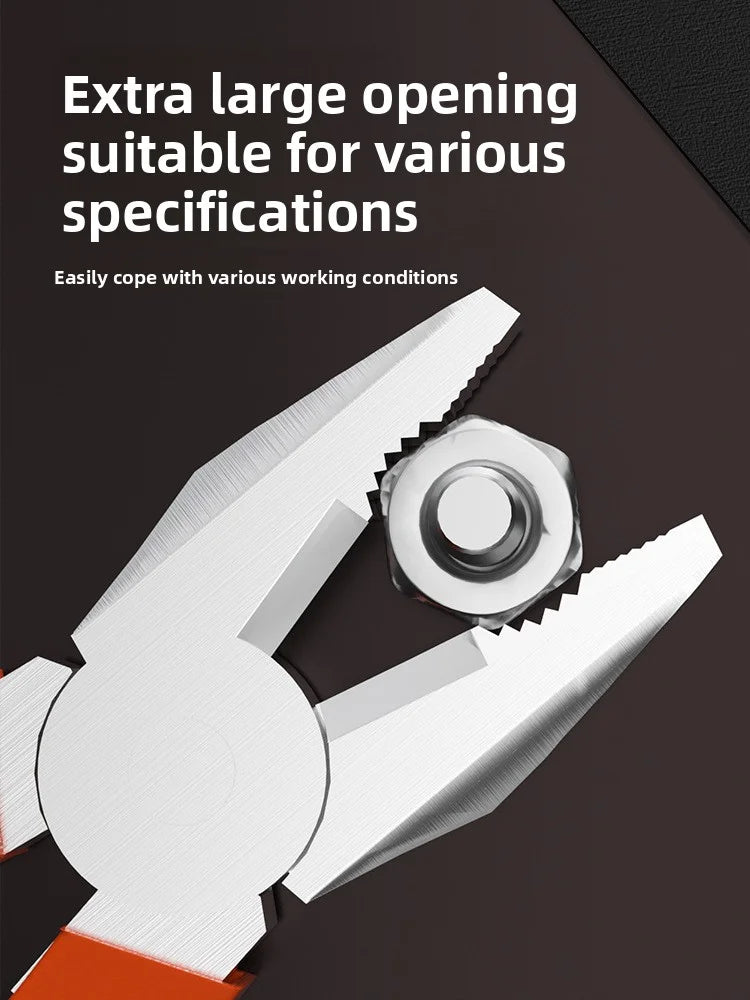 Electric Wire Pliers Large Opening Sharp Multifunction Tool for