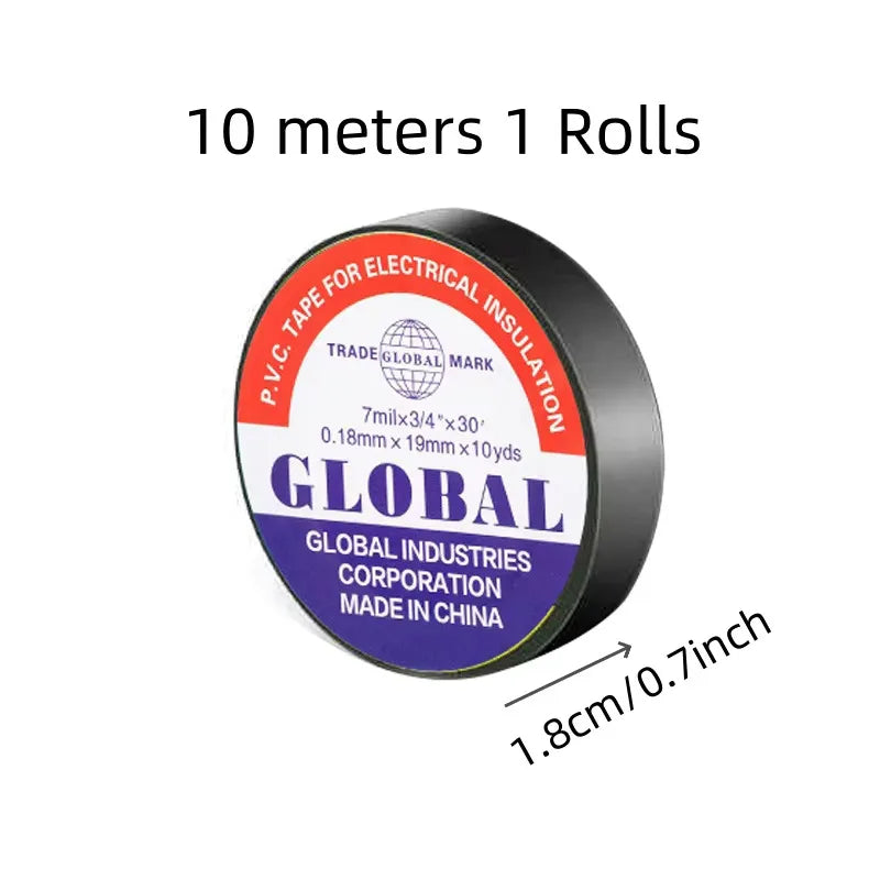 50m high-temperature resistant black rubber electrical tape-durable