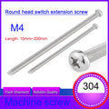 M4 Extended Screw Stainless Steel Round Head Extra Long Switch Box