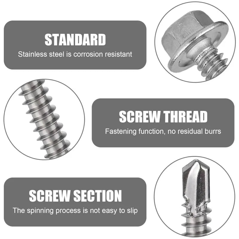 410 Stainless Steel Hex Head Self Drilling Screws M4.2 M4.8-M6.3mm