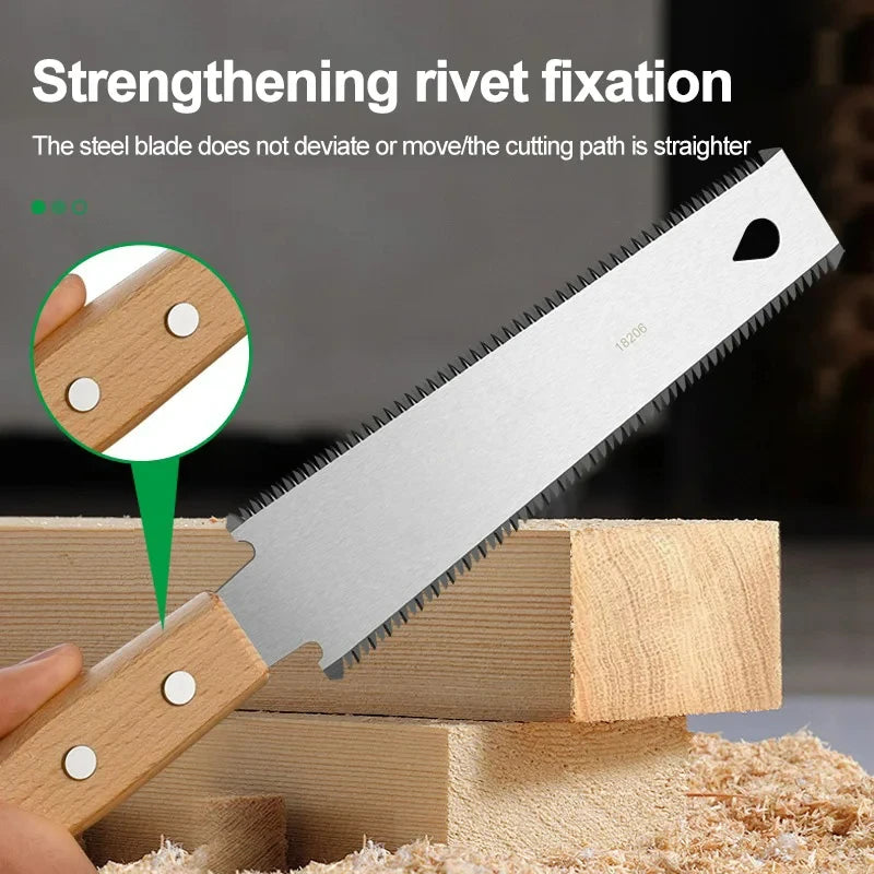 Japanese Style Hand Saw Non-slip Wooden Handle Pull Saw Flush Cut Saw