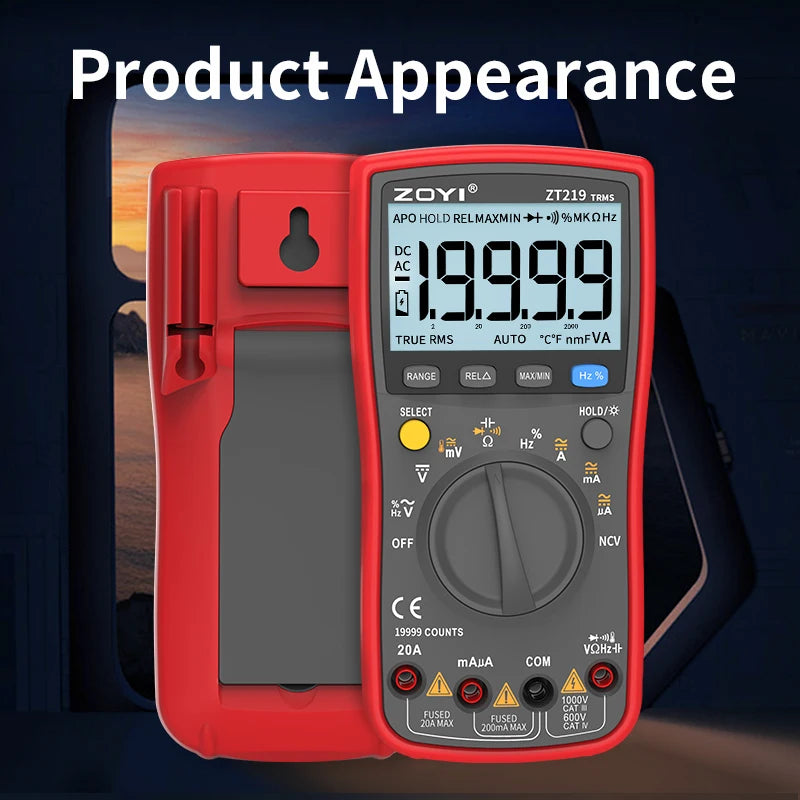 ZOYI ZT219 Digital multimeter 19999 Counts True RMS automotive