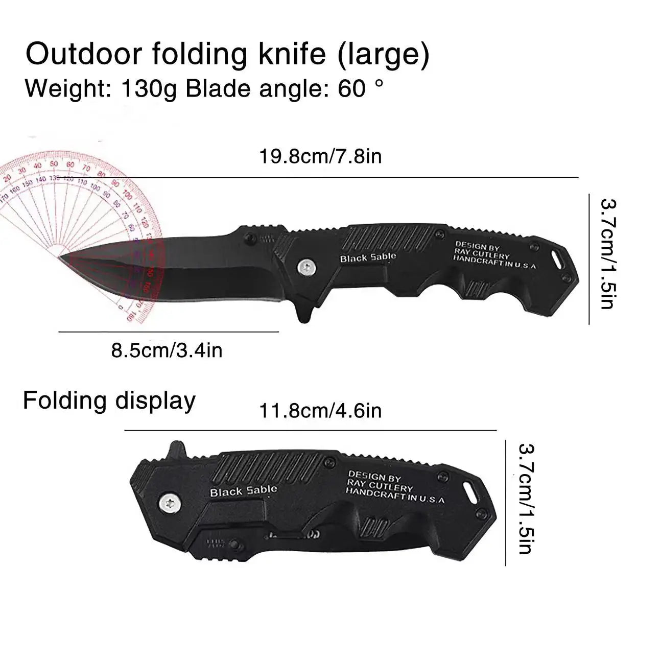 Portable Multifunctional Folding Survival Knife with Sharp Pocket